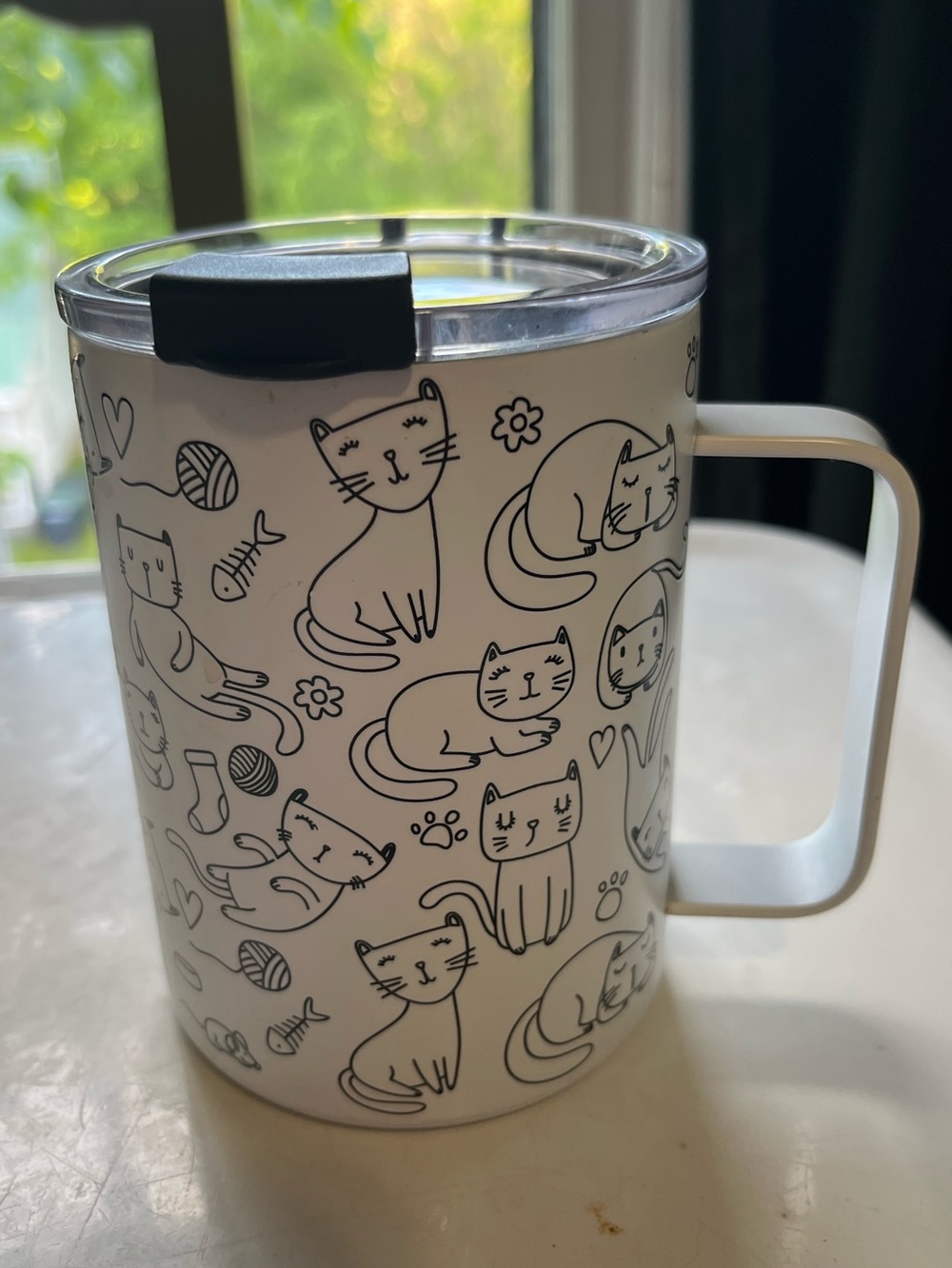 cute cat insulated travel mug